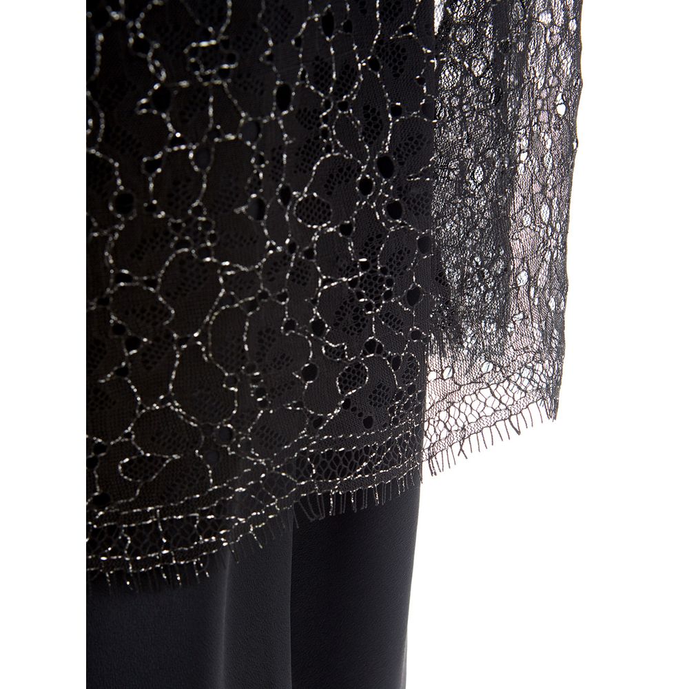 Lardini Elegant Black Nylon Dress - Un Style Italien Intemporel