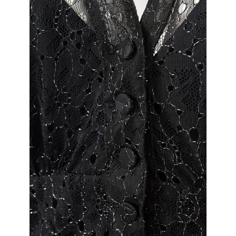 Lardini Elegant Black Nylon Dress - Timeless Italian Style