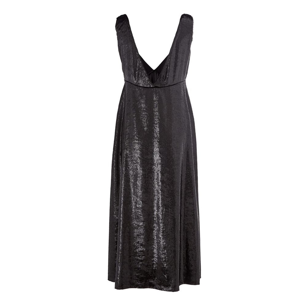 Lardini Elegant Polyester Black Dress - Timeless Italian Style