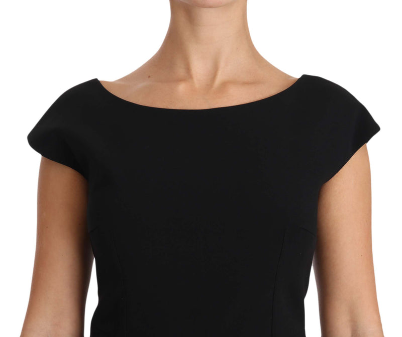 Robe longue Dolce &amp; Gabbana noire stretch évasée