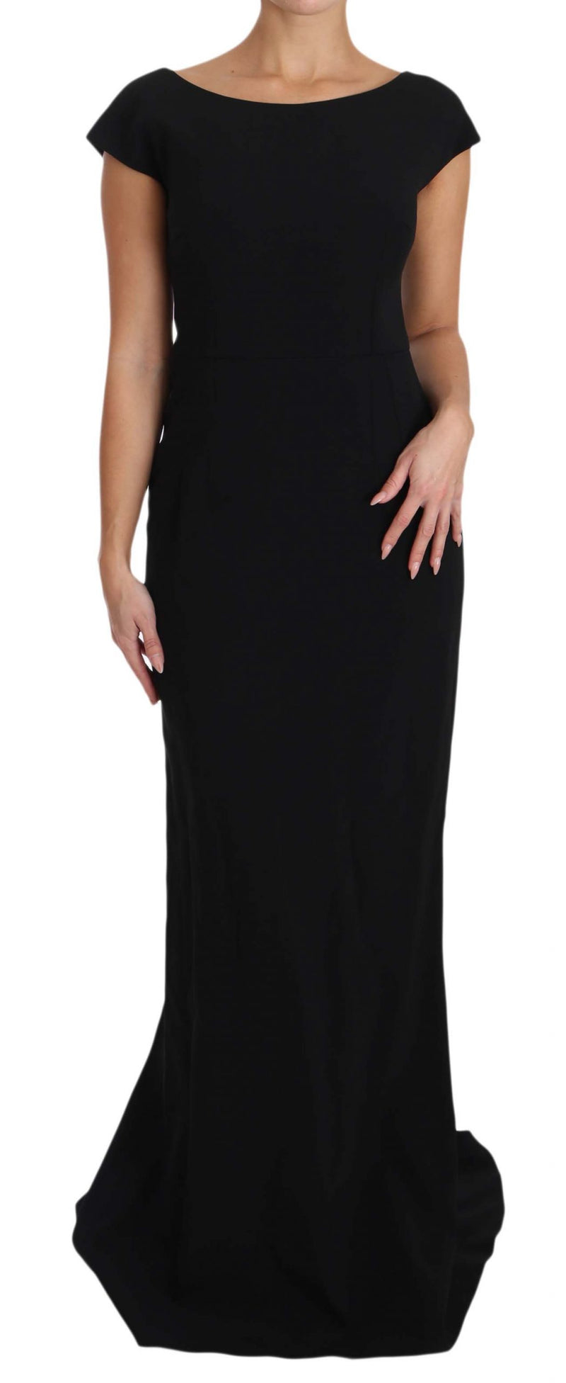 Robe longue Dolce &amp; Gabbana noire stretch évasée