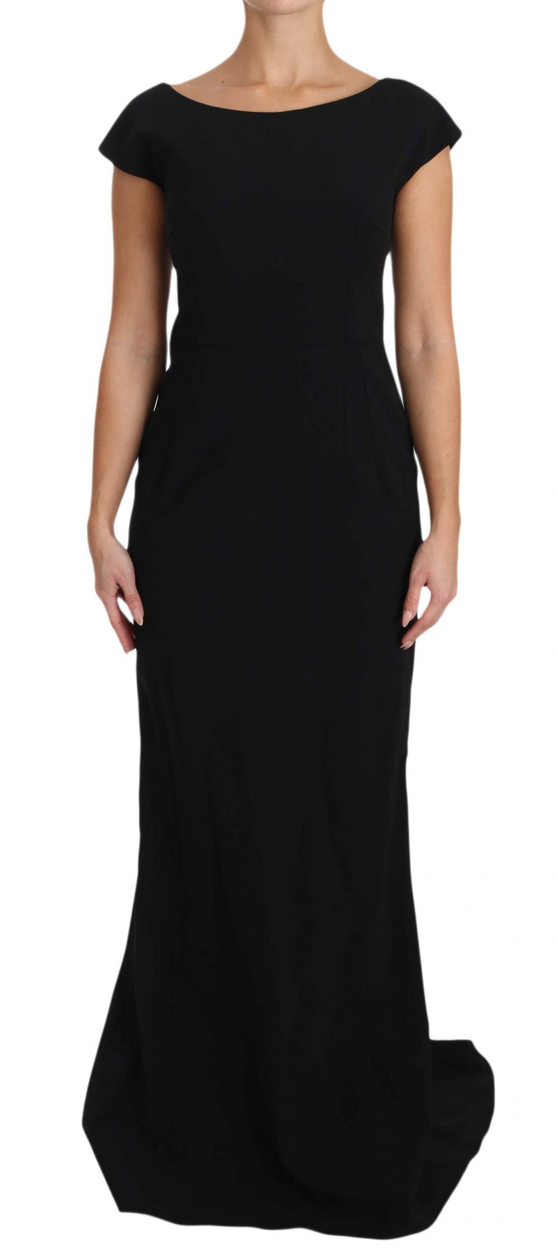 Robe longue Dolce &amp; Gabbana noire stretch évasée