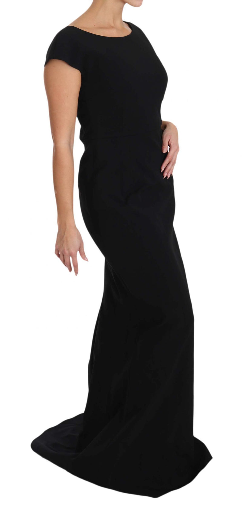 Robe longue Dolce &amp; Gabbana noire stretch évasée