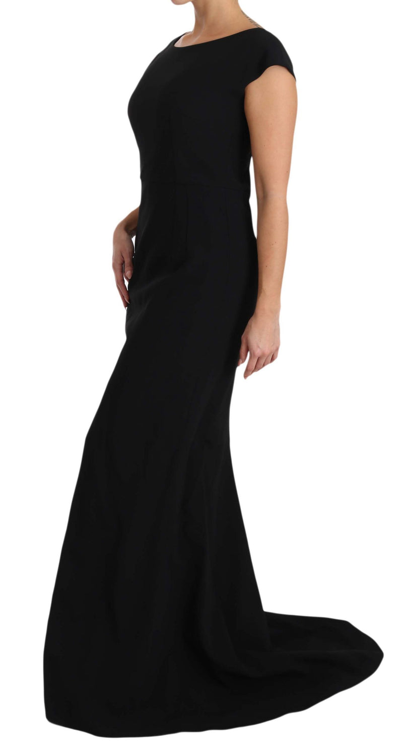 Robe longue Dolce &amp; Gabbana noire stretch évasée