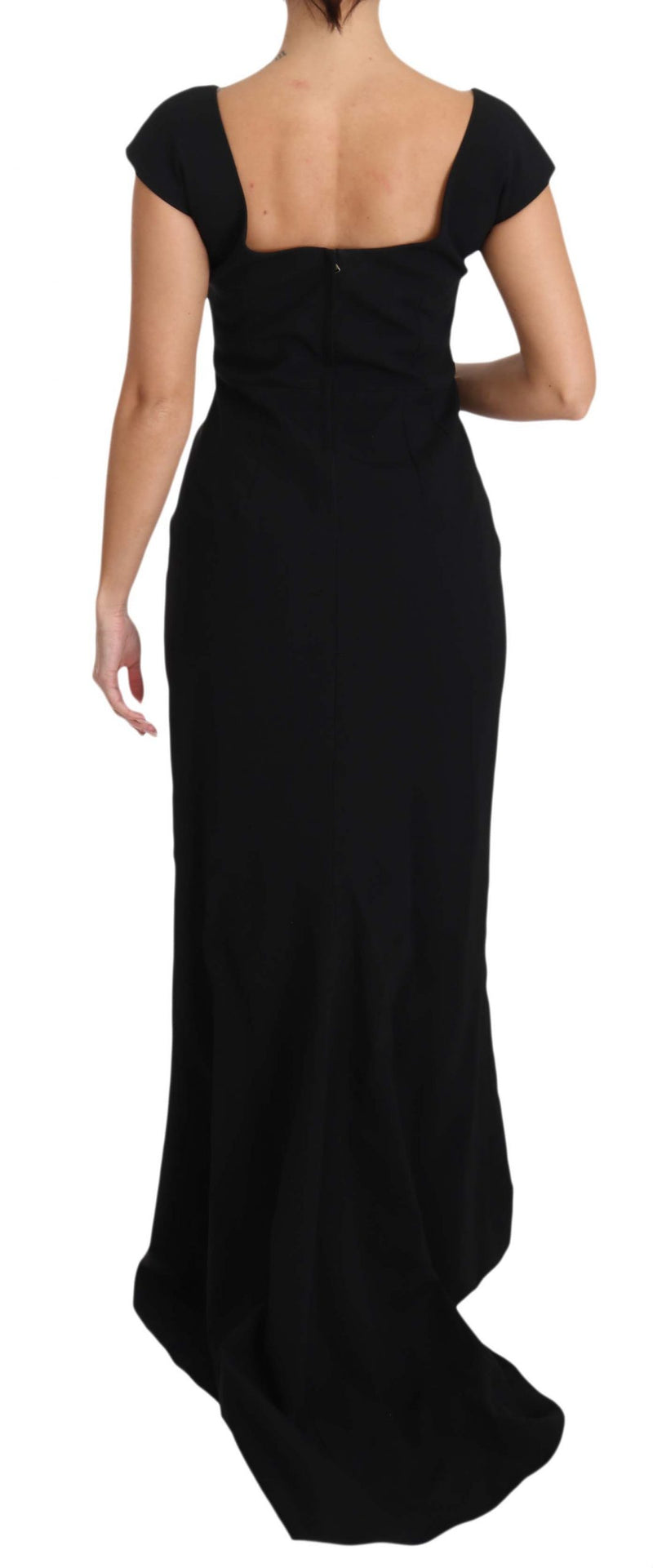 Robe longue Dolce &amp; Gabbana noire stretch évasée