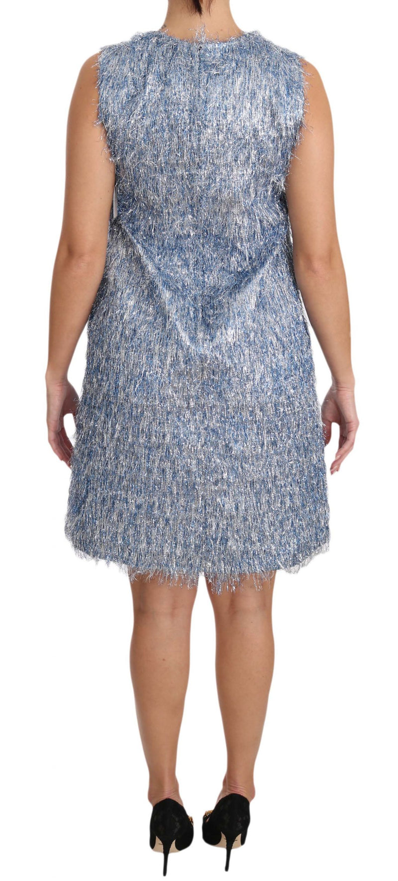 Robe Dolce &amp; Gabbana bleu clair à franges