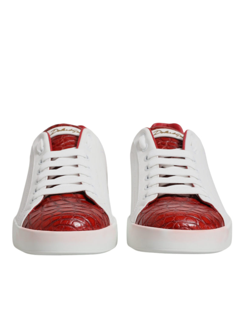 Dolce & Gabbana Portofino Men Sneaker Shoes - Luxe Noir et Rouge