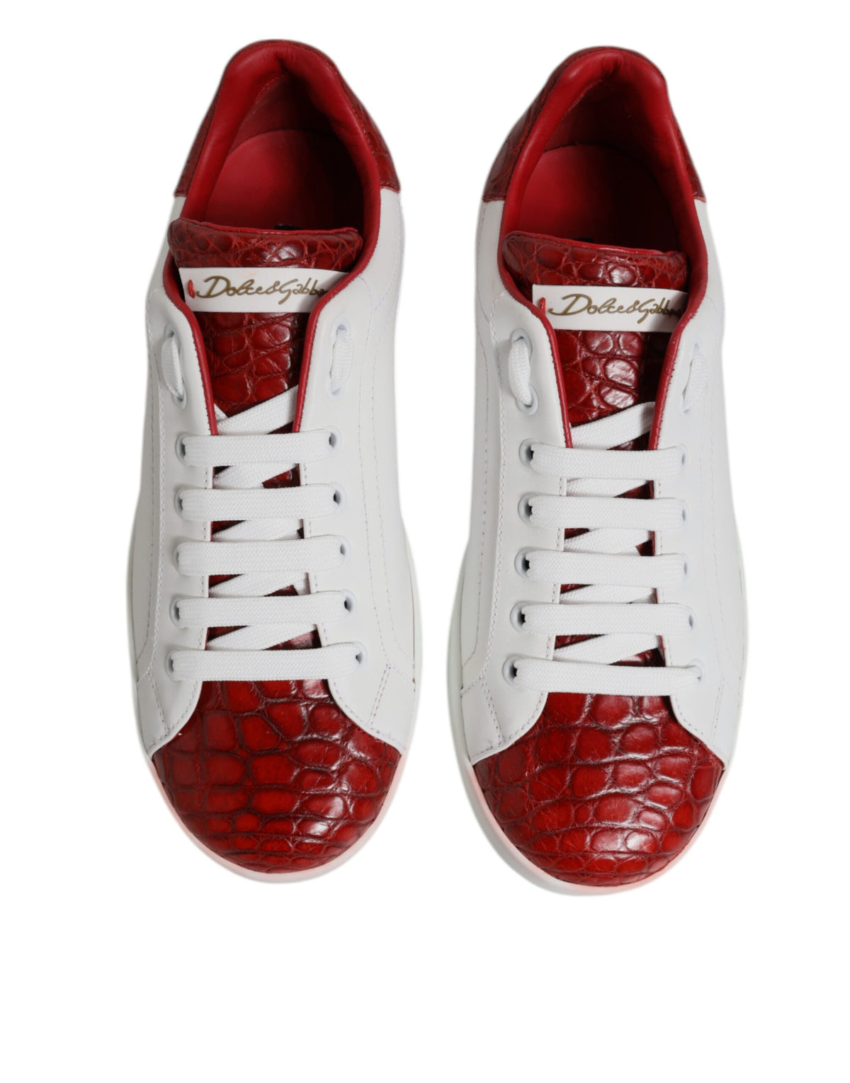Dolce & Gabbana Portofino Men Sneaker Shoes - Luxe Noir et Rouge