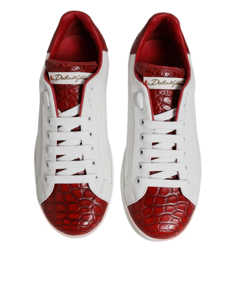 Dolce & Gabbana Portofino Men Sneaker Shoes - Luxe Noir et Rouge