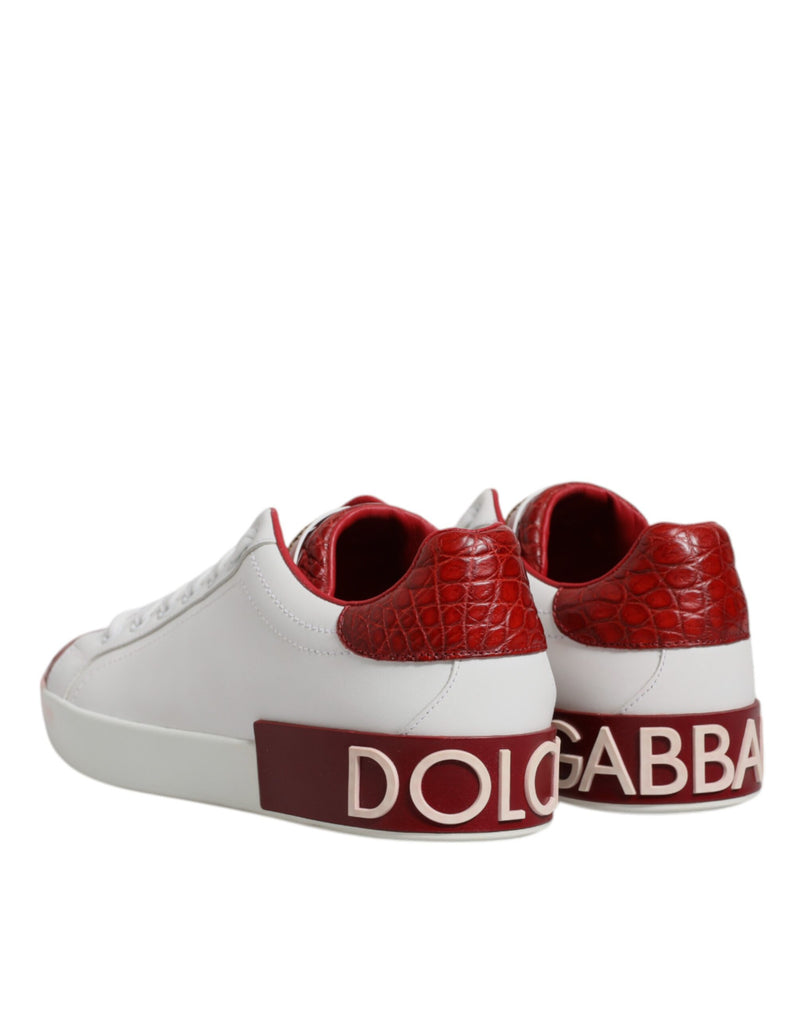 Dolce & Gabbana Portofino Men Sneaker Shoes - Luxe Noir et Rouge