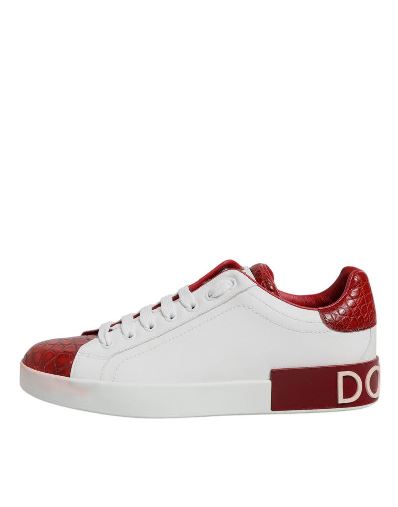 Dolce & Gabbana Portofino Men Sneaker Shoes - Luxe Noir et Rouge