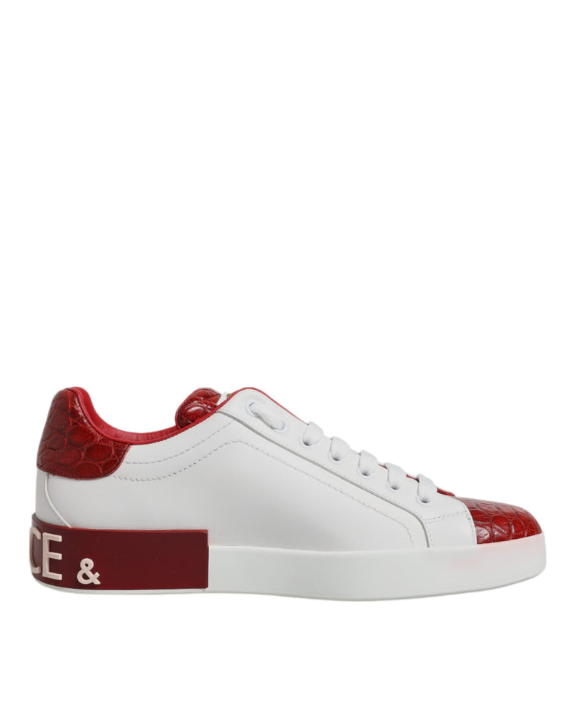 Dolce & Gabbana Portofino Men Sneaker Shoes - Luxe Noir et Rouge