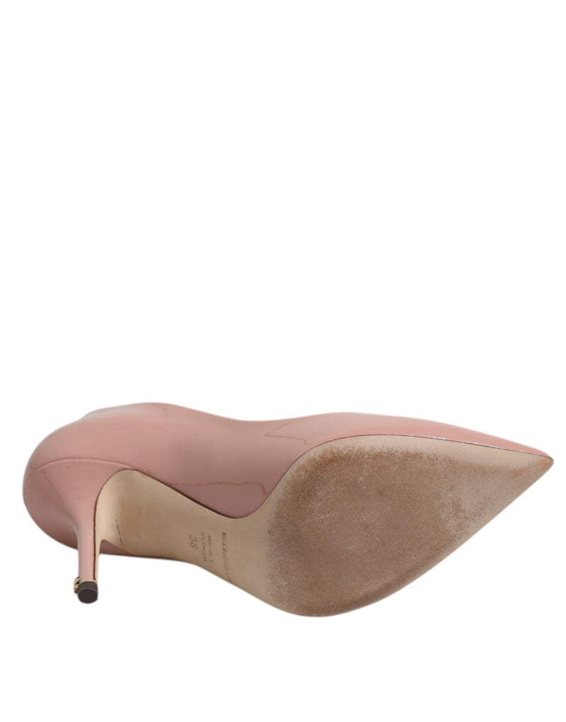 Dolce & Gabbana Pink Patent Leather Stiletto Heel Pumps