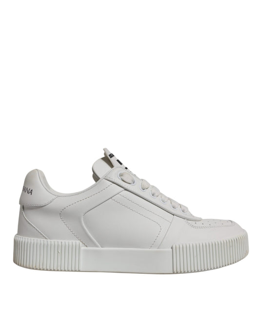 Dolce & Gabbana Witte Miami Lederen Lage Sneakers