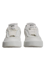 Dolce & Gabbana White Miami Leather Low Top Sneakers