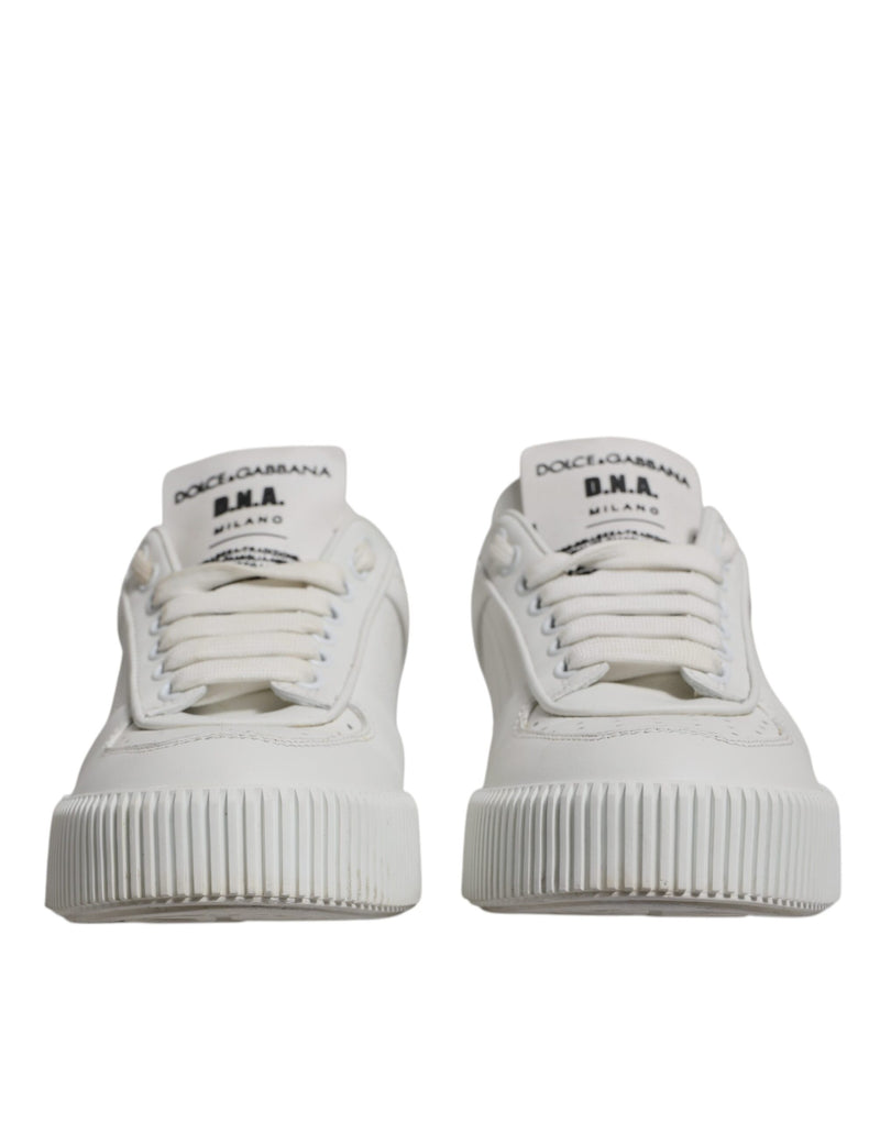 Dolce & Gabbana White Miami Leather Low Top Sneakers