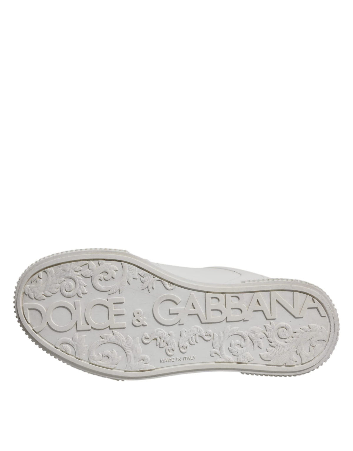 Dolce & Gabbana White Miami Leather Low Top Sneakers