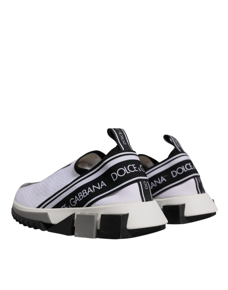 Dolce & Gabbana Sorrento Black and White Slip-On Sneakers