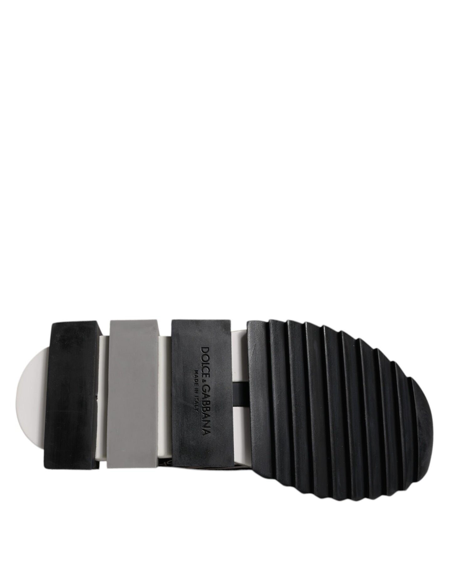 Dolce & Gabbana witte en zwarte Sorrento sneakers, instapschoenen