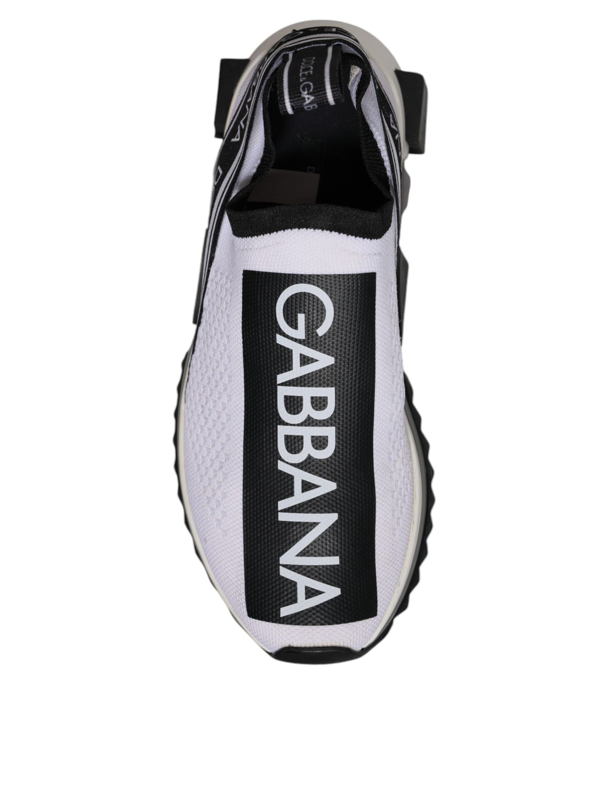 Dolce & Gabbana Sorrento Black and White Slip-On Sneakers