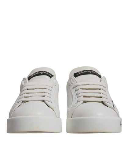 Dolce & Gabbana Portofino Sneakers, wit met blauw logo