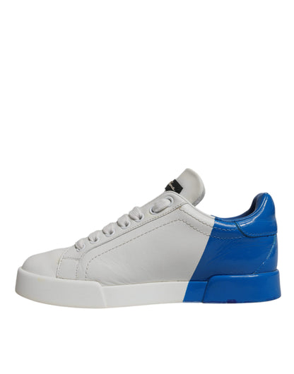 Dolce & Gabbana Portofino Sneakers, wit met blauw logo