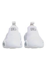 Dolce & Gabbana White Slip On Wave Low Top Sneakers