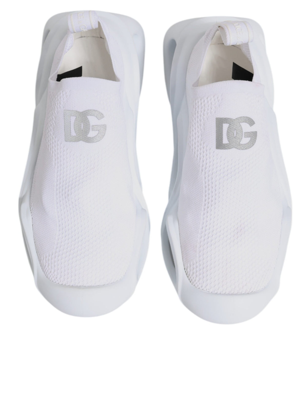 Dolce & Gabbana White Slip On Wave Low Top Sneakers