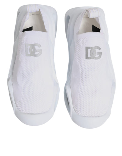 Dolce & Gabbana White Slip On Wave Low Top Sneakers Shoes