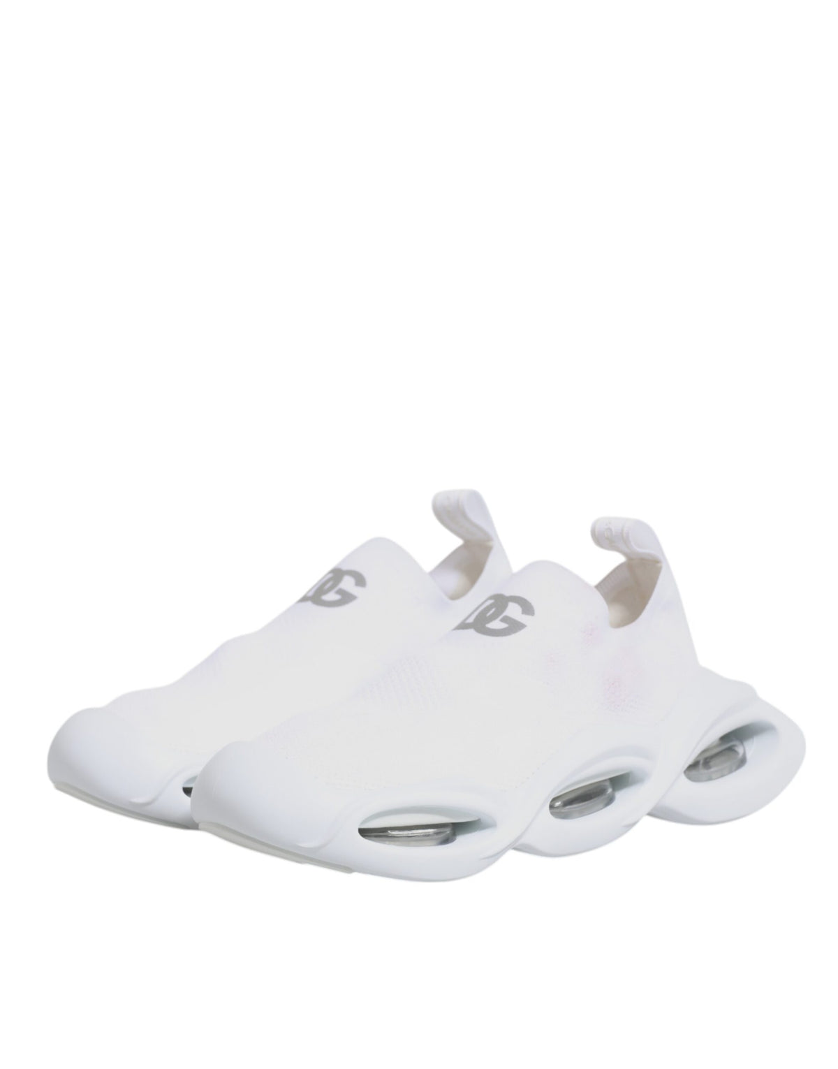 Dolce & Gabbana White Slip On Wave Low Top Sneakers