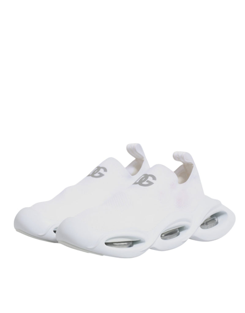 Dolce & Gabbana White Slip On Wave Low Top Sneakers