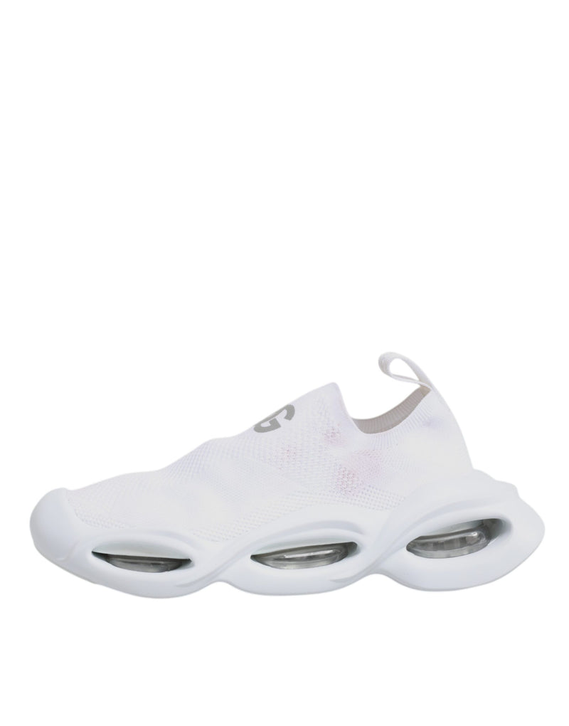 Dolce & Gabbana White Slip On Wave Low Top Sneakers