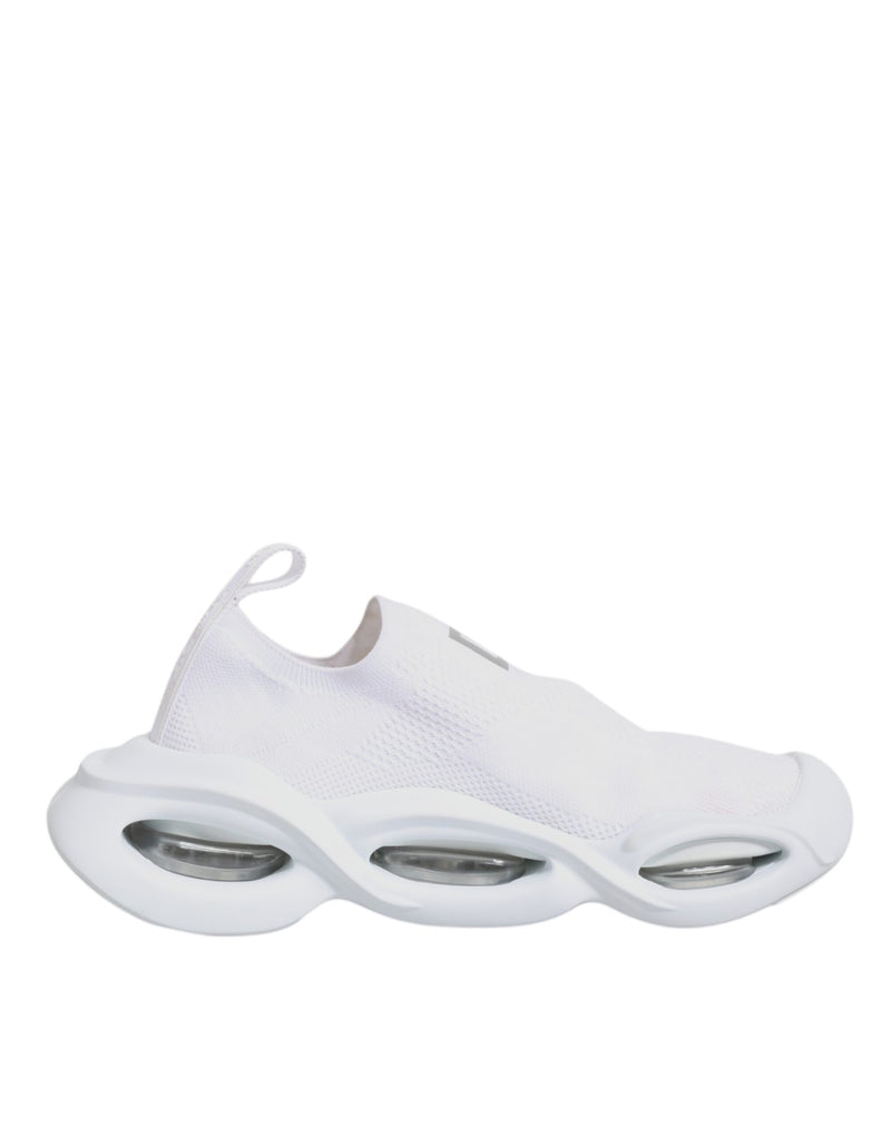Dolce & Gabbana White Slip On Wave Low Top Sneakers