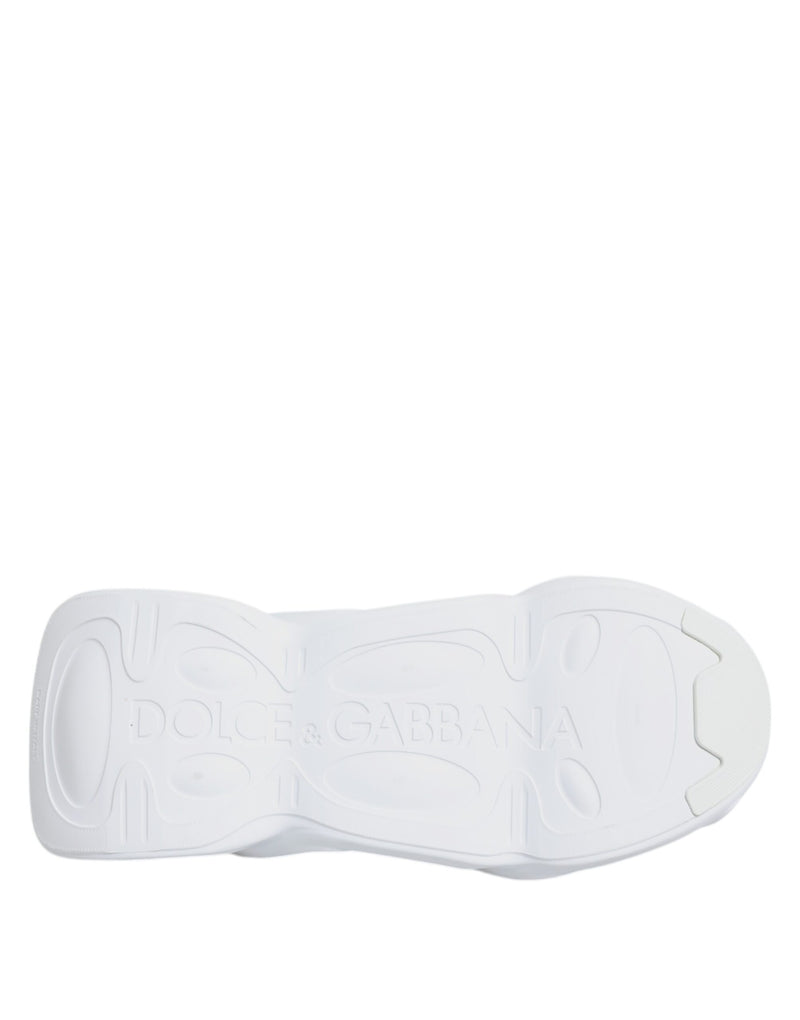 Dolce & Gabbana White Slip On Wave Low Top Sneakers