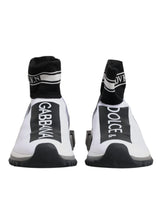 Dolce & Gabbana Sorrento White Black Slip-On Sneakers