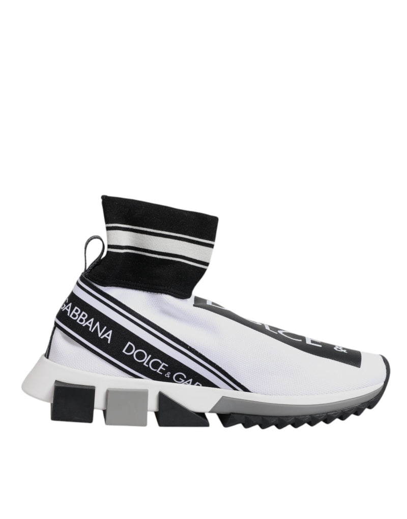 Dolce & Gabbana Sorrento Black White Slip-On Sneakers
