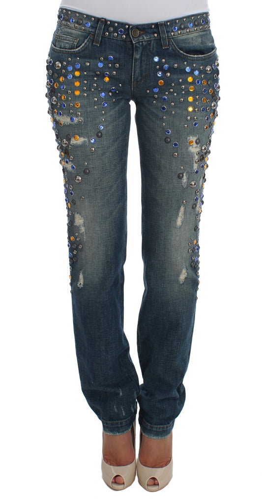 Jeans slim GIRLY ornés de cristaux de Dolce & Gabbana