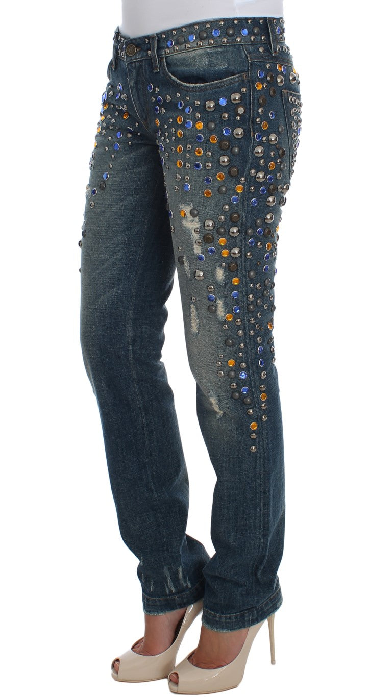 Jeans slim GIRLY ornés de cristaux de Dolce & Gabbana