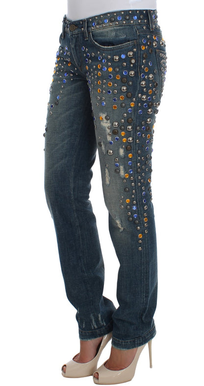 Jeans slim GIRLY ornés de cristaux de Dolce & Gabbana