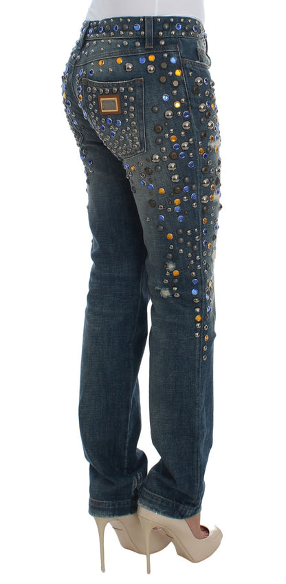 Jeans slim GIRLY ornés de cristaux de Dolce & Gabbana