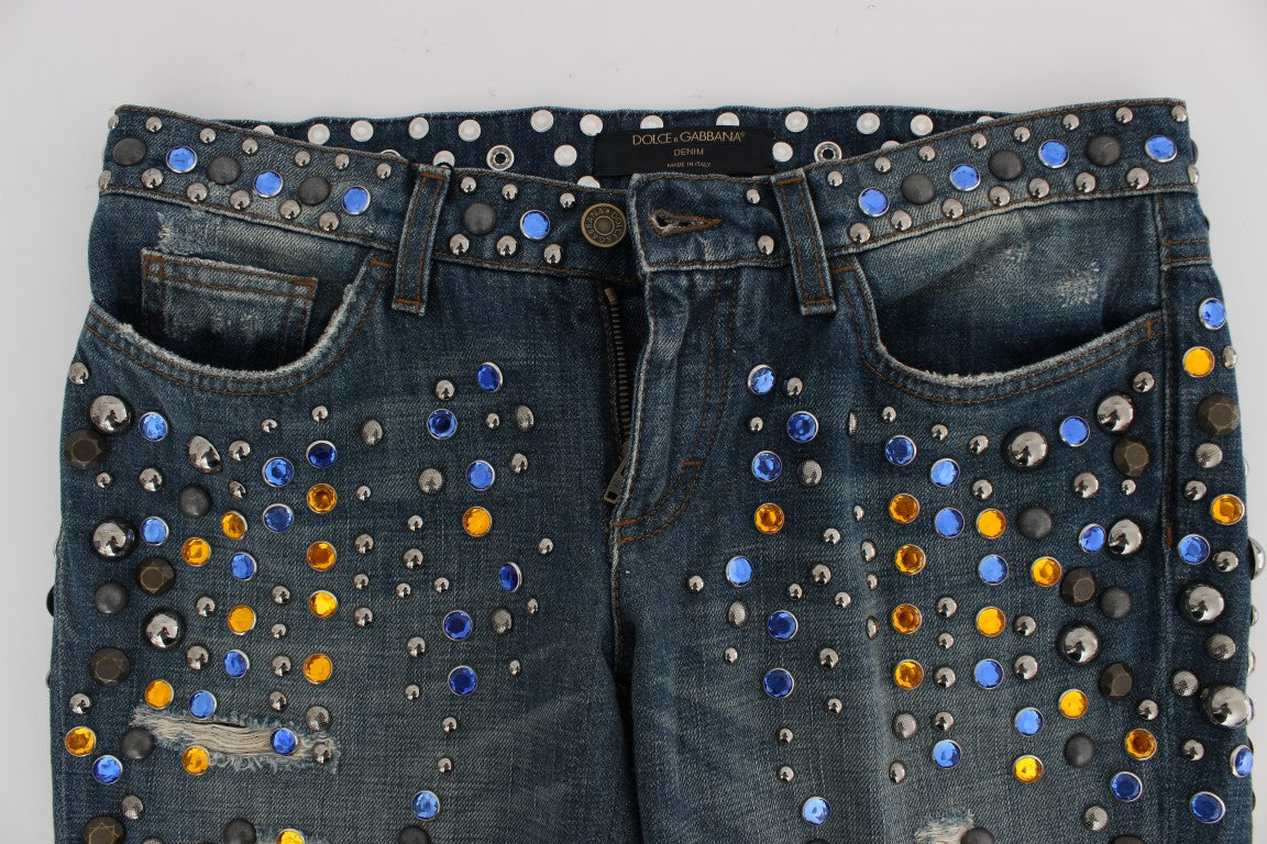 Jeans slim GIRLY ornés de cristaux de Dolce & Gabbana
