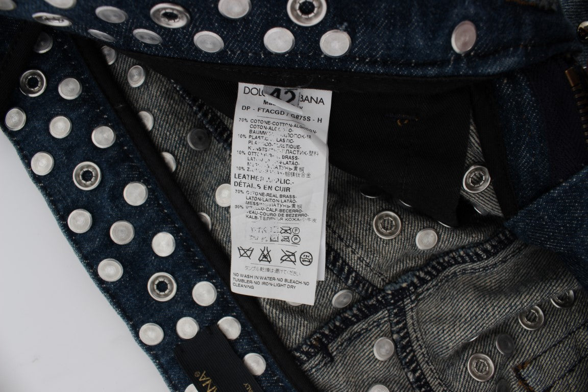 Jeans slim GIRLY ornés de cristaux de Dolce & Gabbana