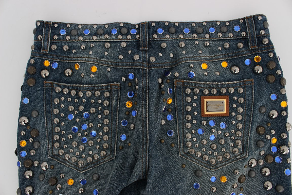 Jeans slim GIRLY ornés de cristaux de Dolce & Gabbana