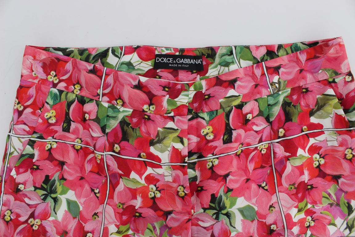 Shorts pantalons capris à motifs floraux multicolores Dolce &amp; Gabbana