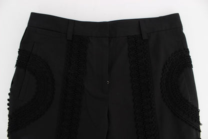 Pantalon capri Torero en coton extensible noir de Dolce & Gabbana