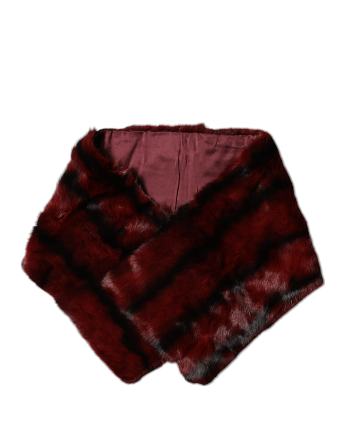 Écharpe en fourrure Dolce & Gabbana Noir Rouge