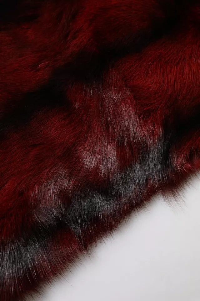 Écharpe en fourrure Dolce & Gabbana Noir Rouge