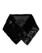 Dolce & Gabbana Black Fur Shawl Neck Wrap Cover Collar Scarf