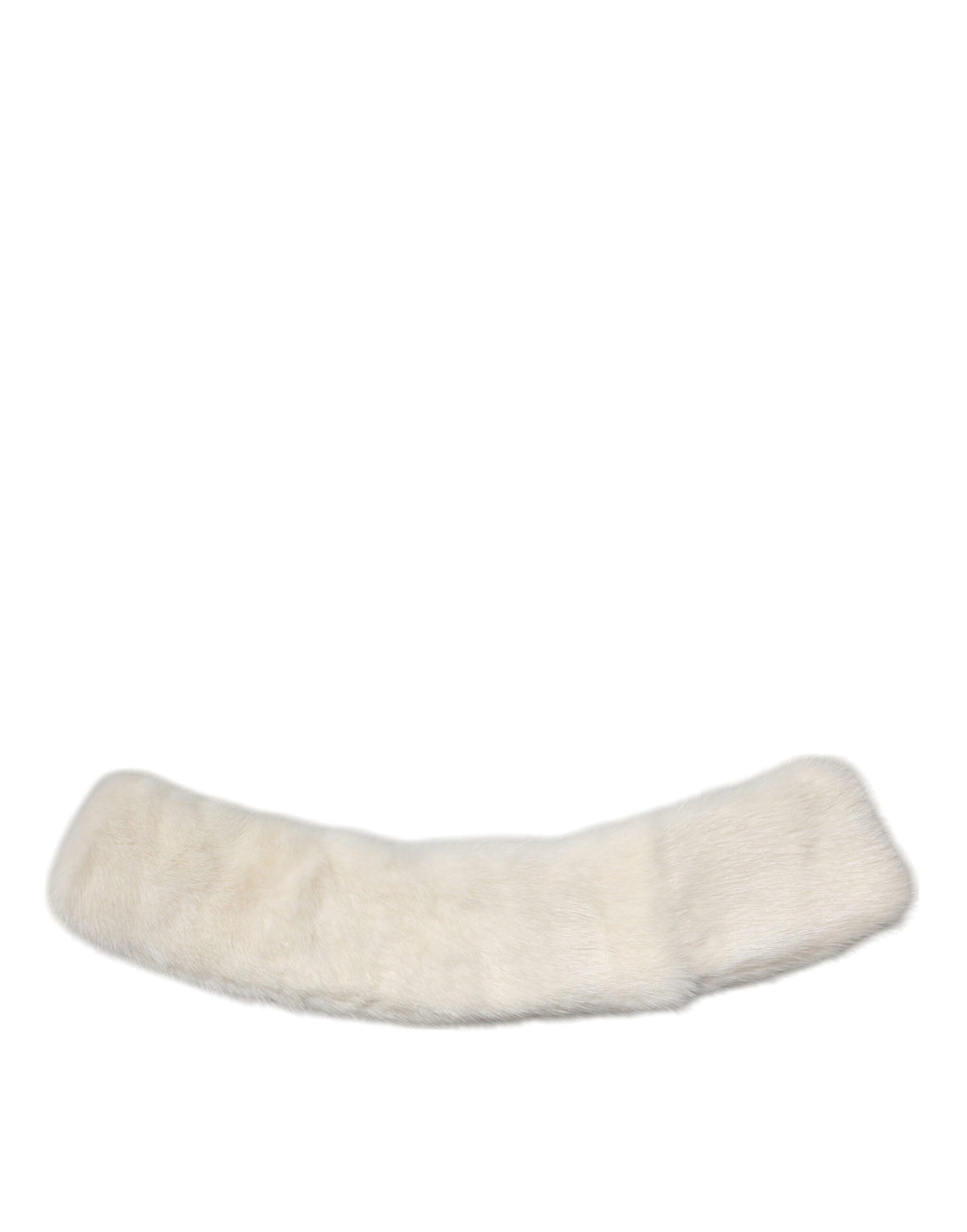 Dolce & Gabbana Écharpe Col en Fourrure de Vison Blanche