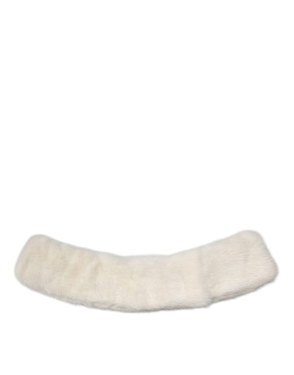 Foulard Dolce & Gabbana en fourrure de vison blanc pour femme